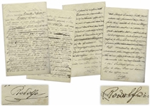 Rudolph Valentino Autograph Letter Twice-Signed With His Real Name Rodolfo, as a 15-Year Old -- ...I dont do anything except go to the Cafe-Chantant and have fun with the singers there...